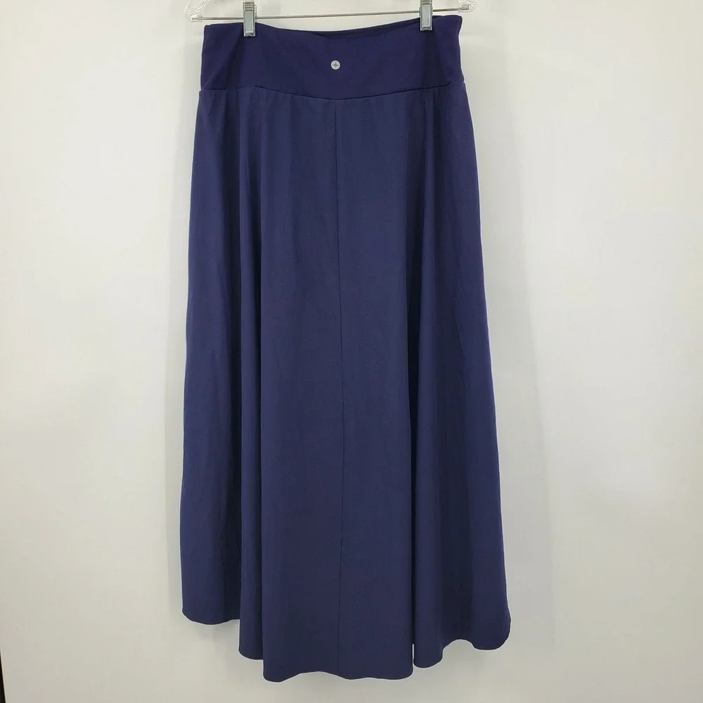 Halara Navy Blue High Low Wrap Maxi Skort Built-in Shorts Large L Athleisure